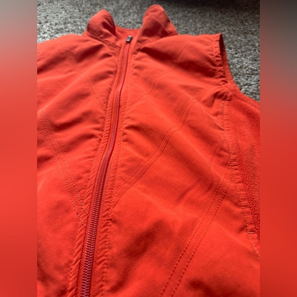 Columbia Vest Orange Sleeveless Zip Fleece Lightweight - Picture 2 of 10